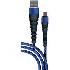 Кабель BoraSCO Fishbone [38505] USB - micro USB синий 1 м