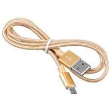Кабель Buro Reversible Braided [bhp microusb 1m braided] USB - micro USB золотистый 1 м