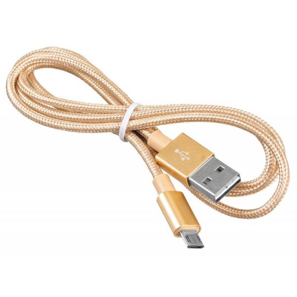 Кабель Buro Reversible Braided [bhp microusb 1m braided] USB - micro USB золотистый 1 м
